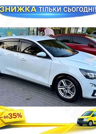 Ветровики hb/sd sunplex sport для ford focus iv 2018-2023 4шт самоклеящиеся дефлекторы окон для защиты о ku-22