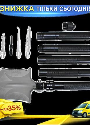 Багатофункціональна лопата adimanti hk002 для виживання з пилкою та компасом туристична лопата для поход ku-22