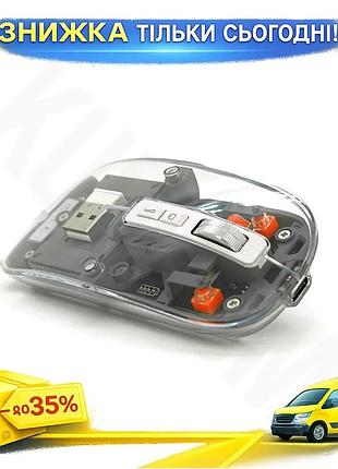 Ku бездротова миша imice universal fit 5 кнопок 800 1200 1600 dpi для пк та mac з bluetooth та зарядко uni2l_k