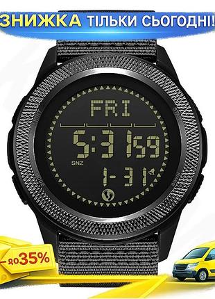 Ku часы мужские тактические universal fit north edge водостойкие с компасом черные для спорта и активн uni2l_k