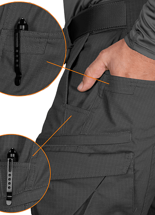 Ku брюки camotec герц universal fit rip-stop stretch черные для военных и силовых структур тактические uni2l_k 9