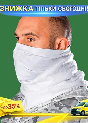 Ku шарф-труба camotec warmflex universal fit 2.0 fleece белый баф для зимних активностей и спорта утеп uni2l_k