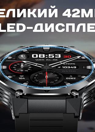 Ku умные смарт часы universal fit uwatch с bluetooth для android и ios черные фитнес браслет для здоро uni2l_k 9