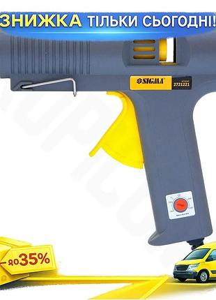 Ku пістолет термоклейовий sigma universal fit з регулюванням температури 140-220°c для ремонту та твор uni2l_k