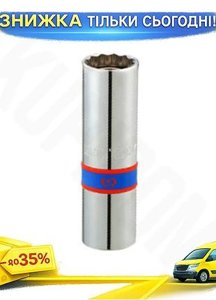 Головка торцевая king tony 1/2" свечная 20,8 мм 12-гранная магнитная хромированная 1 шт ku-22
