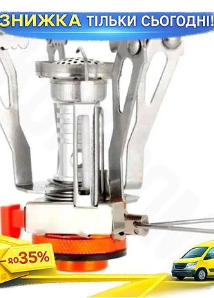 Ku газовая горелка ranger universal fit для туризма компактная мощная 3000вт с пьезоподжигом для поход uni2l_k