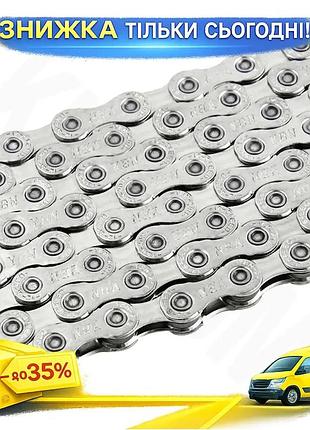 Ku цепь велосипедная grey's universal fit 12шв s12 серебристая для 12 скоростных кассет цепочка для ве uni2l_k
