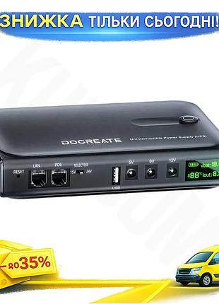 Ku повербанк для роутерів universal fit doocreate 12000ма usb poe для безперебійного живлення камер та uni2l_k