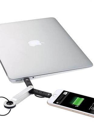 Ku брелок-адаптер troika walker universal fit usb microusb металлический красный зарядка и синхронизац uni2l_k 4
