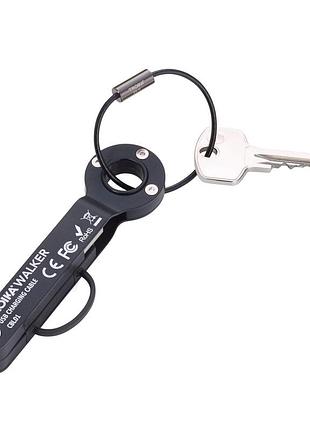 Ku брелок-адаптер troika walker universal fit usb microusb металлический красный зарядка и синхронизац uni2l_k 5