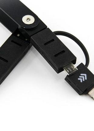 Ku брелок-адаптер troika walker universal fit usb microusb металлический красный зарядка и синхронизац uni2l_k 9