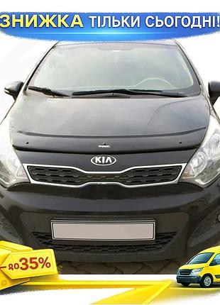Дефлектор капота eurocap для kia ceed 2012-2018 мухобойка поликарбонат защита от насекомых установка на ku-22