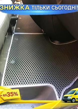 Килимки eva чорні 2 шт для renault trafic 2015- захисні килимки в салон для авто збирання бруду ku-22