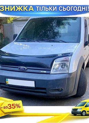 Дефлектор капота v1 eurocap для ford connect 2002-2006 мухобойка для защиты от насекомых и грязи ku-22
