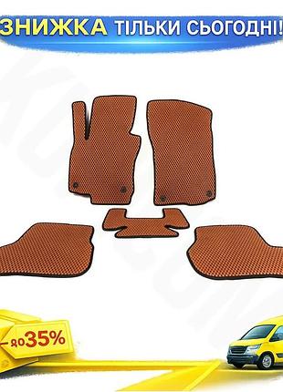 Коврики eva кирпичные для skoda octavia ii a5 2006-2010 5шт резиновый коврик в салон защиты от грязи ku-22
