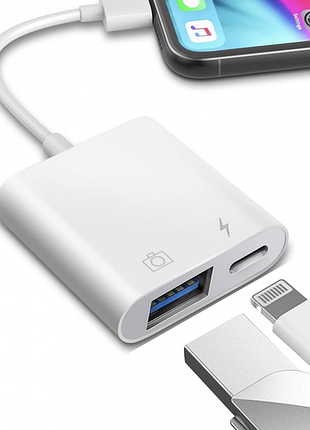 Перехідник lightning - usb 3.0 + lightning