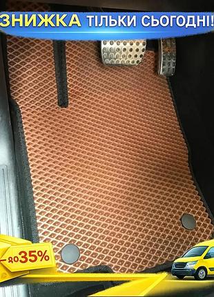Килимки eva цегляні для mercedes gle ml клас w166 гумові в салон захист від бруду 5 штук ku-22