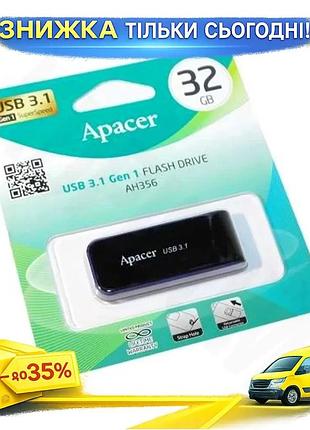 Ku флеш накопичувач usb universal fit 32гб apacer чорний слайдер для зберігання даних переносний накоп uni2l_k