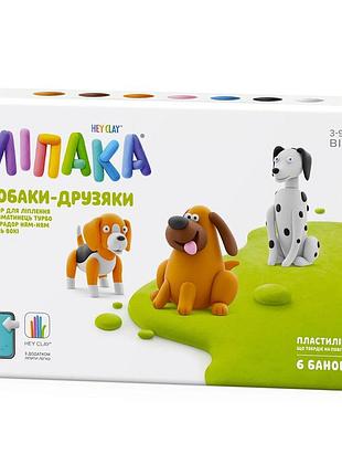 Ku набор пластилина липака universal fit собаки-друзьи 6 цветов для творчества лепки фигурок для детей uni2l_k