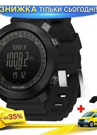 Ku чоловічий наручний годинник universal fit north edge тактичний кварцовий з компасом і будильником ч uni2l_k