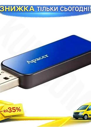 Ku флеш накопитель usb universal fit 64гб apacer ah334 синий черный для хранения данных накопитель для uni2l_k