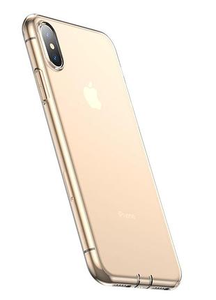 Ku чехол для iphone universal fit xs max baseus simplicity прозрачный золотой силиконовый защитный чех uni2l_k 6