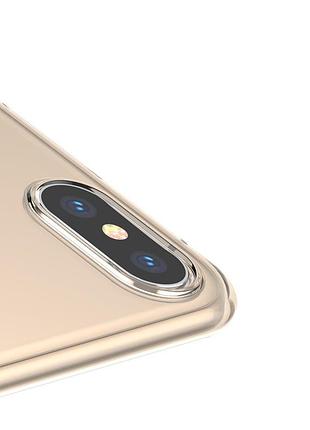 Ku чехол для iphone universal fit xs max baseus simplicity прозрачный золотой силиконовый защитный чех uni2l_k 7