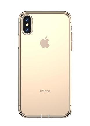 Ku чехол для iphone universal fit xs max baseus simplicity прозрачный золотой силиконовый защитный чех uni2l_k 9