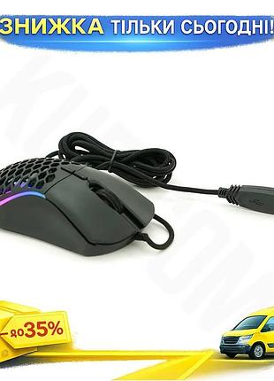 Ku дротова миша imice universal fit 7 кнопок 1200-7200 dpi для пк з led підсвічуванням чорна довгий ка uni2l_k