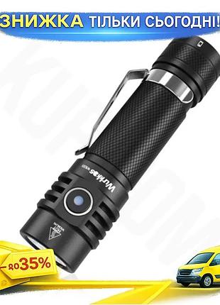Ku фонарь ручной wurkkos universal fit 1800лм usb type-c для походов и рыбалки влагостойкий светодиодн uni2l_k