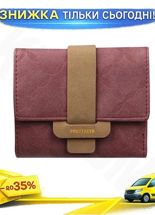 ©➀жіночий гаманець prettyzys 987 клатч з пряжкою червоний гаманець для повсякденного використання зі штучн ku-22