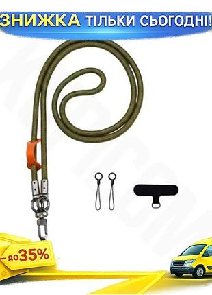 Ku ремешок для смартфона universal fit colorway freedom strap зеленый для удобного ношения телефона на uni2l_k