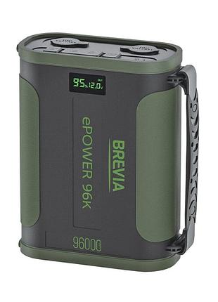 Повербанк (power bank) brevia epower 96000mah 307.2wh lifepo4 чорно-зелений