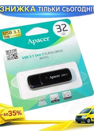 Ku флеш накопитель usb universal fit 32гб apacer черный usb 3,2 gen 1 для хранения данных и резервного uni2l_k