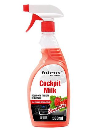 Полироль-молочко для панели приборов winso cockpit milk клубника 500мл