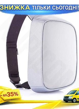 Ku рюкзак антизлодій через universal fit плече xd design сірий для чоловіків і жінок з usb портом та r uni2l_k