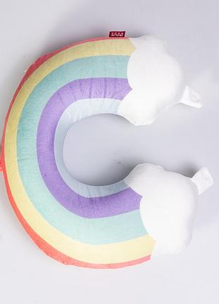 Ku подушка для шиї universal fit rainbow ортопедична u-подібна рожева для подорожей комфортна подушка- uni2l_k