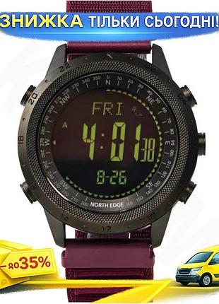 Ku часы мужские тактические universal fit north edge водостойкие с компасом и термометром для активног uni2l_k