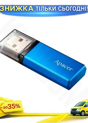 Ku флеш накопичувач usb universal fit 64гб apacer синій usb 3,2 для зберігання даних моноблок uni2l_k