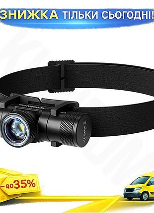 Ku налобний ліхтар sofirn universal fit 630лм з акумулятором 3000мач біле світло для туризму та кемпін uni2l_k