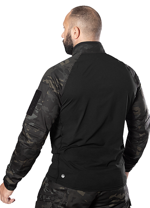 Ku боевая рубашка camotec universal fit raid черный мультикам тактическая рубашка для армии и военных uni2l_k 4