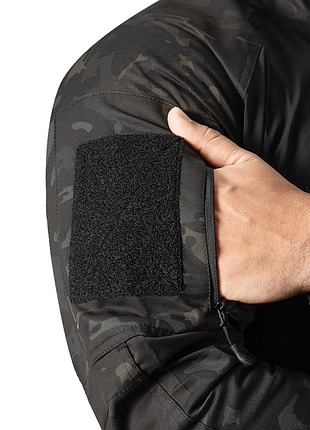 Ku боевая рубашка camotec universal fit raid черный мультикам тактическая рубашка для армии и военных uni2l_k 5