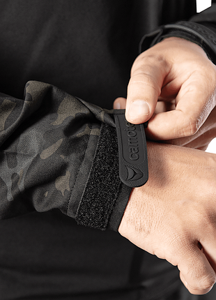 Ku боевая рубашка camotec universal fit raid черный мультикам тактическая рубашка для армии и военных uni2l_k 6