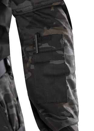 Ku боевая рубашка camotec universal fit raid черный мультикам тактическая рубашка для армии и военных uni2l_k 9