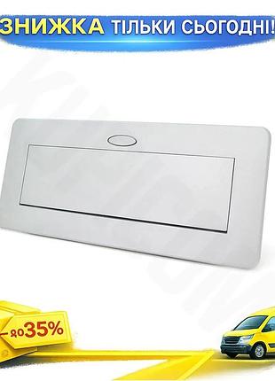 Ku розетка підлогова висувна universal fit із заземленням дві розетки 2 usb 2 rj45 для офісу та конфер uni2l_k