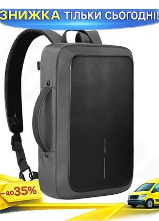 Ku рюкзак-сумка для ноутбука universal fit xd design bobby bizz 12л серый унисекс городской с usb-разъ uni2l_k