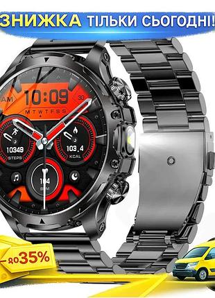 Ku умные смарт часы universal fit uwatch smart turbo power steel для мужчин с пульсометром и фитнес-тр uni2l_k