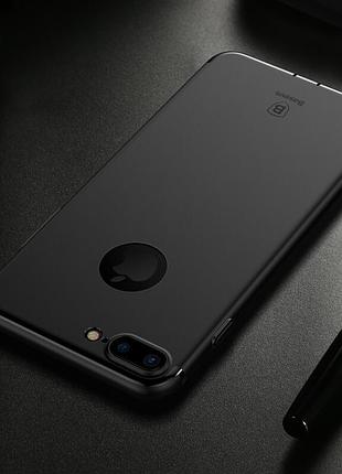 Ku чохол для iphone universal fit 8 plus 7 plus baseus міцний із тпу чорний захисний чохол для телефон uni2l_k 4
