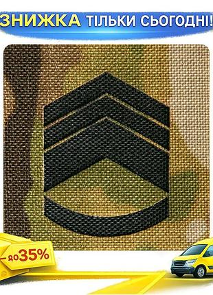 Ku погон camotec старший universal fit мастер сержант 5х5 нашивка на липучке для военных формирование uni2l_k