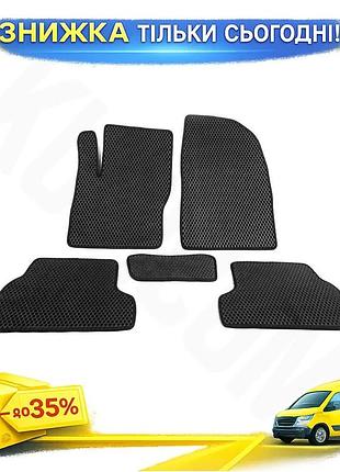 Коврики eva чорні для ford focus ii 2008-2011 модельні гумові килимки для захисту салону авто ku-22